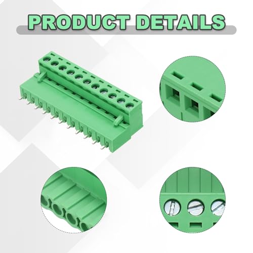 Terminales para cable de 24-12 AWG con conector enchufable MECCANIXITY de 11 pines 4