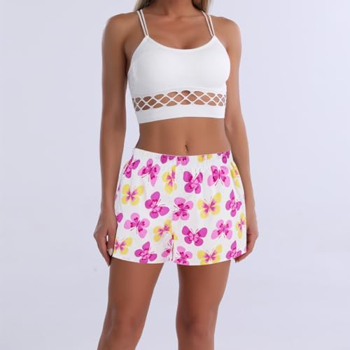 Image of Boxer Shorts for Women Gingham Sleep Y2k Printed Boxers Pj Boxer | Trendy Short,Checkered,Baggy Pj Boxers