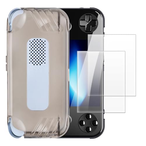Shantime �P�[�X�{2�����苭���K���X�Z�b�g Ayaneo Pocket S Mini �Ƃ̌݊������� �ϏՌ��J�o�[���S�ʕی�X�N���[���v���e�N�^�[(�u���b�N)