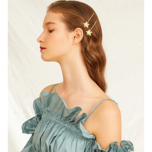 10 Piezas Pinzas para Cabello de Estrella Metálicas miniatura 4