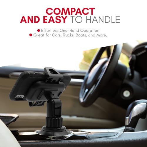 Macally Cup Holder Mount - Universal Car Phone Holder for iPhone, Samsung & Smartphones