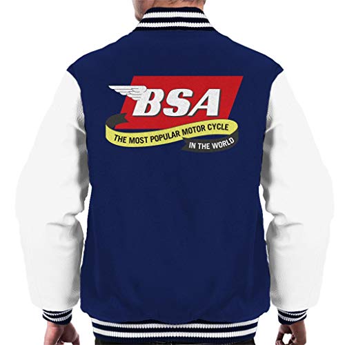 BSA Men's Varsity Jacket veste de motard haut de gamme avec broderies traditionnelles