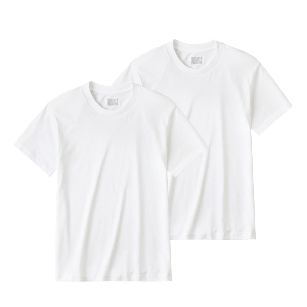Tシャツ 半袖 クルーネック 2枚組 綿100% 天竺 BW5013A