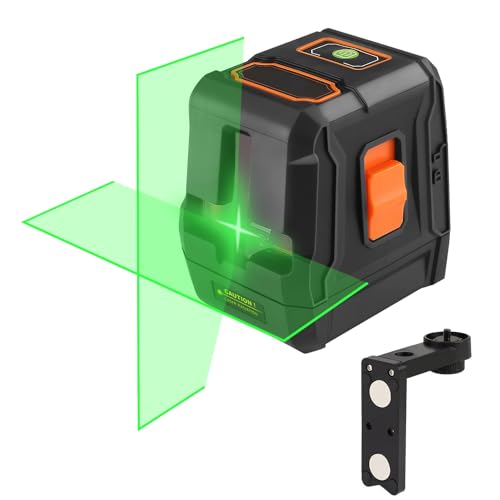 TODOT Niveau Laser, Laser Croix Vert 30m, Auto-Nivelant Laser Vert à Ligne Croisée Verticale et Horizontale, IP54 Etanche, Batterie Incluse, SC-L07G
