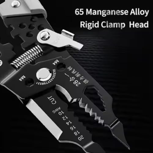 Image of All in 1 Multifunction Stainless Steel Wire Stripper /Wire Crimping Tool, Wire Cutter, Wire Crimper, Cable Stripper, Wiring Tools (28 in 1 wire stripper)