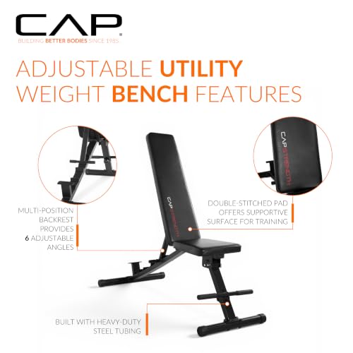Image of CAP Barbell Multi-Purpose Adjustable Utility Strength Training Weight Bench | Multiple Options