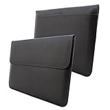 Snugg Leather Sleeve for Apple Macbook Air 13 and Macbook Pro 13 with Retina - black