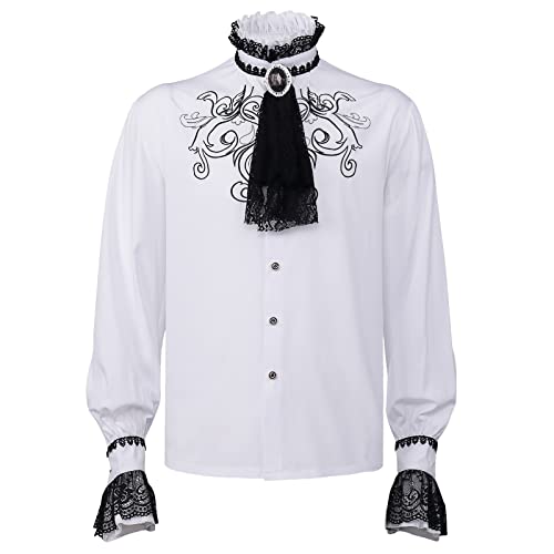 Camisa gótica de hombre para recreaciones históricas y ferias de época