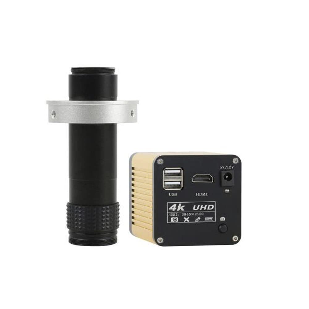 Microscopio Industrial Digital 4K 1080P HDMI, cámara de medición, Lupa electrónica, Almacenamiento en Disco U con grabadora de vídeo y Lente de Montaje en C 120X