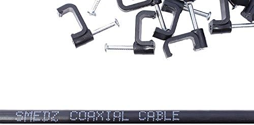 MAST DIGITAL YCAB01H/1 Smedz 10 m TV Aerial Cable Extension Kit with Premium Fitted Compression IEC Male to Male Connectors - Black