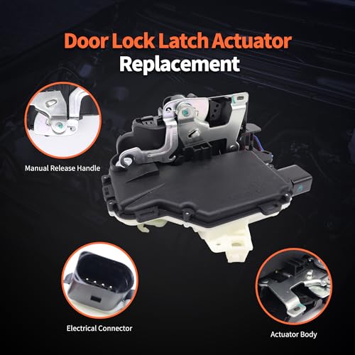 Image of HiSport Door Lock Latch Actuator Front Left Driver Side Compatible with Volkswagen VW Beetle Golf GTI Jetta Passat Rabbit Replace 3B1837015A