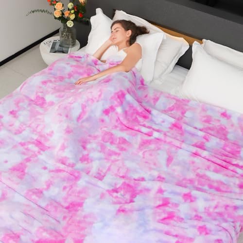 MUGD Lightweight Blanket Fleece Big Blanket Fuzzy Throw Blanket for Bed Queen Size