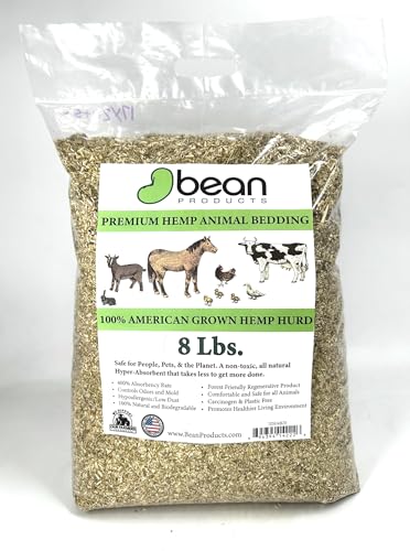 Bean Products 7ZHAB8 Hemp Chicken And Animal Bedding 8 Lbs Of Natural Ground Hurds thumb #1