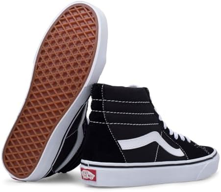 Vans Women's Hi-Top Trainers Sneaker, Canvas Black White, 8 | Image 2
