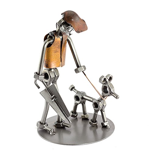 Steelman24 I Omini di Viti Fisioterapia con Piastra di Incisione Personale I Idee Regalo Originale I Soprammobili in Metallo I Modellino