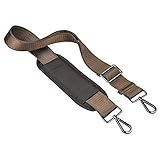 Qishare 59 Inch Universal Replacement Shoulder Strap Pet Carrier Strap Adjustable Belt with Metal Swivel Hooks for Luggage Duffel Computer Bags Laptop Case (Olive Brown)