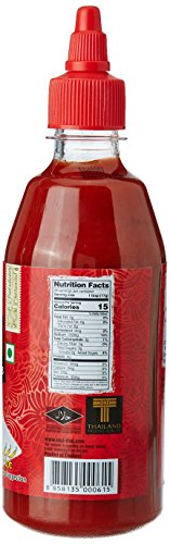 Image of Real THAI Original Thai Cuisine Sriracha Extra Hot Chilli Sauce, 430ml,Red,7259 (Pack of 2)