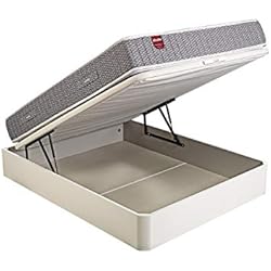 PIKOLIN Pack Colchón Troas de Muelles Ensacados 150x200 + Canapé Base Abatible Color Blanco y 2 Almohadas de Fibra, Incluye Subida a Domicilio, Montaje y Retirada de Usado