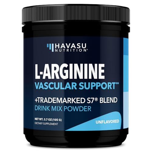 Image of L-Arginine Powder - Nitric Oxide Supplement for Men and Women with L-Citrulline and Beet Root - Pre and Post Workout Support for Endurance and Recovery - Unflavored, 1 Month Supply (30 Scoops)