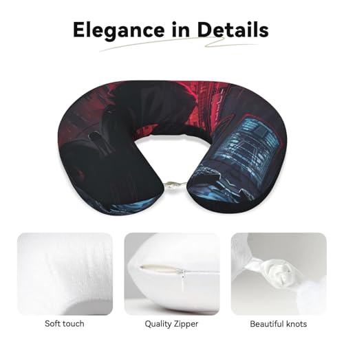 Almohada cuello espuma viscoelástica portátil miniatura 4