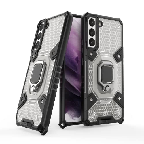 Image of zivite TPU Tough Armor Bumper Back Case Cover For Samsung Galaxy S22 Plus /S22 Pro|Ring Holder&Kickstand In-Built|360 Degree Protection Back Case Cover For Samsung Galaxy S22 Plus /S22 Pro(Black)