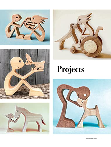Making Wooden People & Pets with Personality: 24 Easy Projects for the Scroll Saw (Fox Chapel Publishing) Full-Size Patterns for Beginners and Intermediate Scrollers to Create Handmade Gifts in Wood - Thumbnail 3