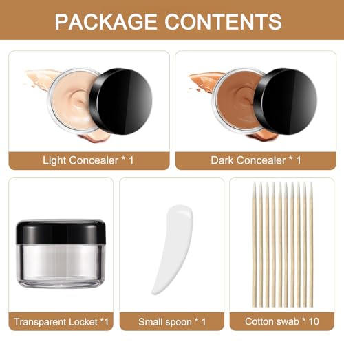Tattoo Cover Up Makeup Waterproof - Full Coverage Concealer for Tattoos, Scars & Dark Spots, Sweatproof & Transfer-Resistant, 2 Colors for All Skin Tones - Thumbnail 7