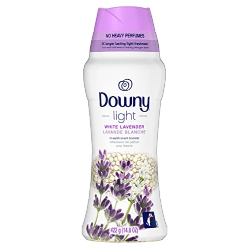 Image of Downy Light Laundry Scent Booster Beads for Washer, White Lavender, 14.8 oz, with No Heavy Perfumes