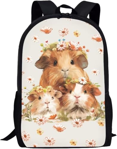 Lightweight Hiking Backpack Cute Guinea Pig, Casual, Beach Gym Travel Travel Ready Daypack for Outdoor Enthusiasts 17in