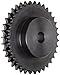 Browning D40B35 Minimum Bore Double Roller Chain Sprocket, 2 Strands, Hardened Steel, 7/8" Stocked Bore, 35 Teeth