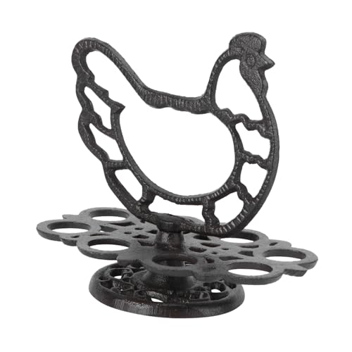 KOCKSHION 1 pieza Soporte para Huevos Retro de Hierro Organizador de Almacenamiento de Huevos para Cocina y Decoración Huevera Rústico Americana Resistente y Duradera y Decoración de