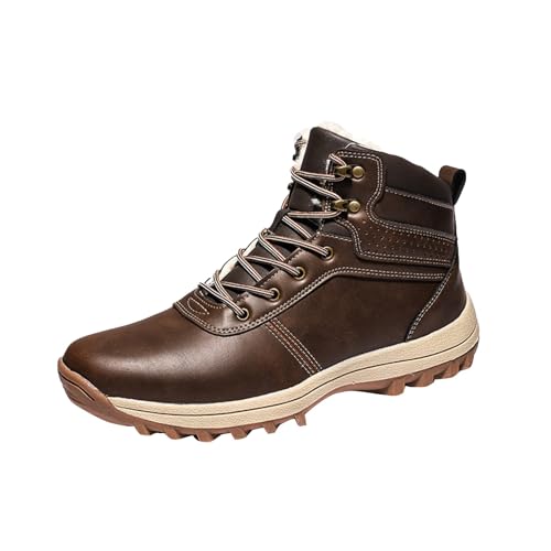Botas de invierno para hombre, botas de nieve para hombre, botines de invierno, antideslizantes, con cordones, sin cordones, zapatos de senderismo, zapatos de invierno para senderismo, trabajo