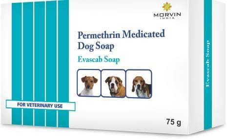 EVASCAB Anti Scab/Anti Lice and Tics & Fleas Soap for Dogs