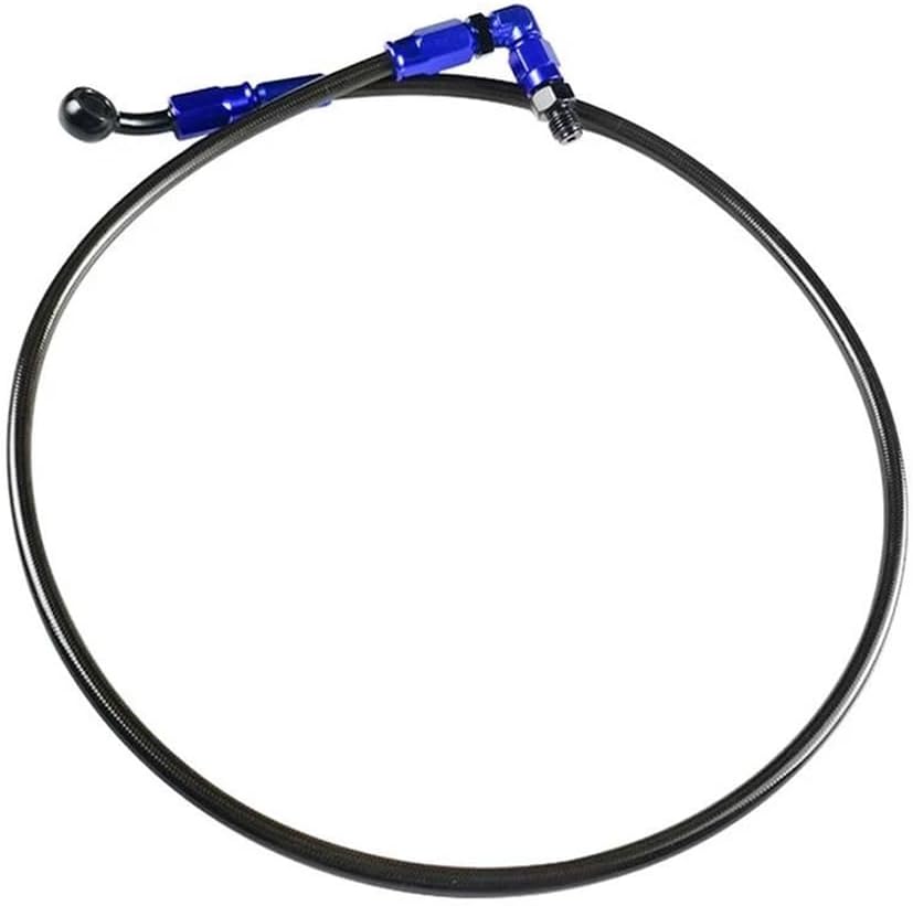 オートバイホース ブルー 油圧強化 ステンレススチール 編組ホース ユニバーサル 90cm オートバイ ブレーキ クラッチ オイルホ