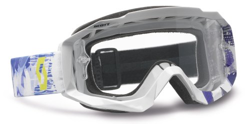 Scott Sports Hustle Goggles with AFC Lens (Scribble White, Purple Frame/Clear Lens)