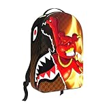 Sprayground Diablo Fire Tear DLXSV Backpack, Multicolor, Unisex, PVC Material, Multiple Compartments, 18 x 11.5 x 6.5 inches