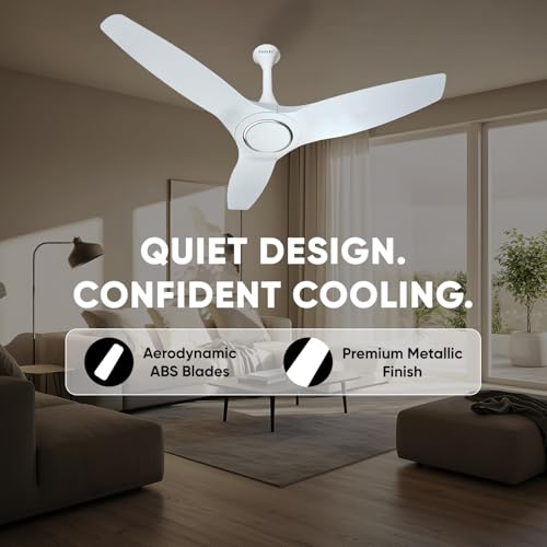 Image of CADLEC ThunderX 1200mm BLDC Ceiling Fan with Remote Control | BEE 5 star Rated Energy Efficient Ceiling Fan | High Air Delivery | 5 Year Warranty (White)