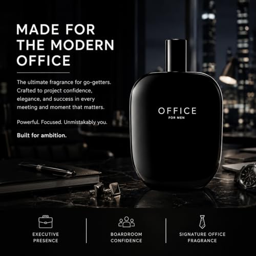 Image of Fragrance One OFFICE for Men Eau de Parfum for Men I Fresh Aromatic Woody Cologne I Long-Lasting Men's Fragrance for Daily & Office Wear (3.4 fl. oz. / 100 ml, OFFICE)