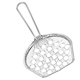 Abaodam Stainless Steel Bean Jelly Scraper with Fine White Iron Mesh, Kitchen Food Noodle Scraping Tool