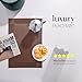 LEXMORE Placemats Set of 4 Vinyl/Plastic Woven Place Mats for Kitchen Table Indoor/Outdoor Washable Placemat Wipeable Dining Table Mats(Brown Cube)