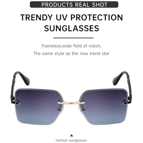Lunettes de soleil sans monture à haute protection UV et branches légères - 5
