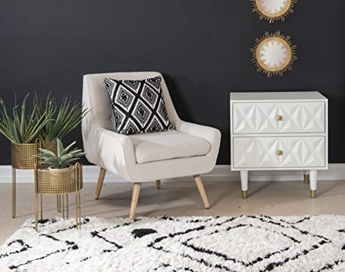 image for Linon Ivory Sherpa Accent Reid Chair