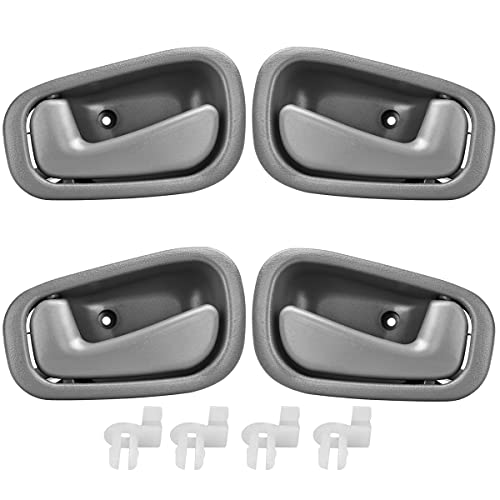 FAERSI 4Pcs Inside Interior Door Handles Front Rear Driver & Passenger Side Replacements for 1998 1999 2000 2001 2002 Corolla Prizm Manual Lock, Gray