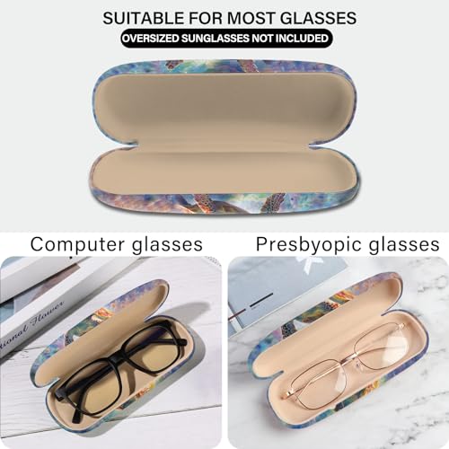 Image of Eyeglasses Case Hard Shell Protective Case for Glasses Eyeglass Box with Cleaning Cloth for Boys Men Man Cute Aesthetic