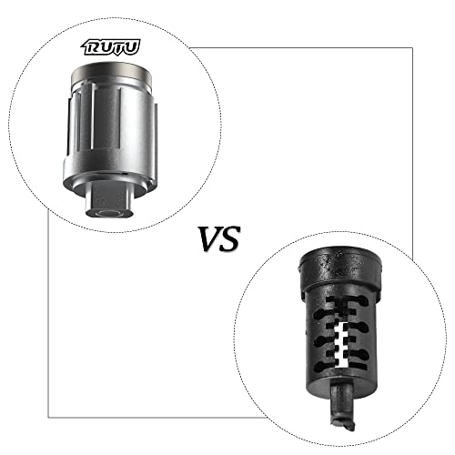 RUTU 2 Wire Motorcycle Ignition Switch with Key - Key Switch Starter Parts for 50cc-125cc Electric Trike and Scooter, Golf Carts, ATV 4 Wheeler Quad - 2-Position, Copper Contacts, Thick Power Cord