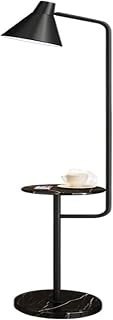 Marble LED Floor Lamp with Shelves Wrought Iron Lampshade - Home Standing Lamp with Chandelier Lamps - Floor Light for Stylish Home Décor