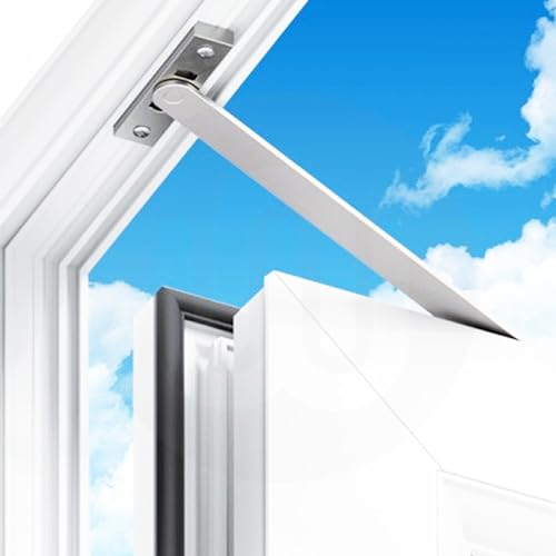 Brazo restrictor de puerta de 335 mm ajustable para cerramientos franceses de PVC 2