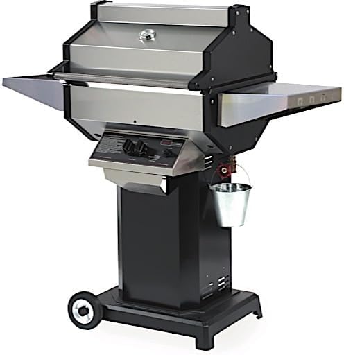 Phoenix SDBOCP Grill Head on Black Aluminum Pedestal Cart - LP