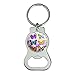Colorful Butterflies Butterfly Design Keychain with Bottle Cap Opener
