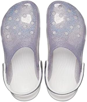 Crocs Unisex Classic Translucent Clogs, White Glitter, Numeric_5 US Men | Image 2